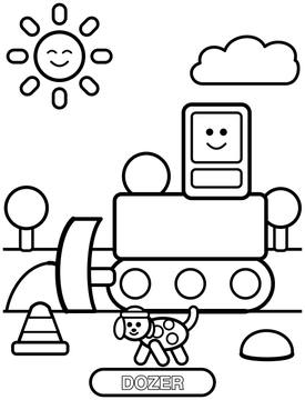 Bulldozer coloring page for toddlers