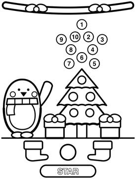 Christmas star dot to dot for toddlers
