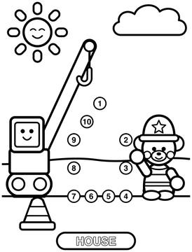 Crane dot to dot for toddlers