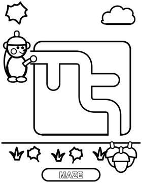 Easy Thanksgiving maze for toddlers