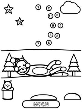 Night sky dot to dot for kids